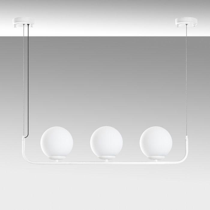 Opviq Faruk - 13717 Lámpara de araña de metal blanca con altura ajustable Opviq Faruk - 13717 Lámpara de araña de metal blanca con altura ajustable